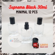 Supreme BLACK Perfume Bottle 30ML DRAT PUTAR - SUPREME Empty Perfume Bottle - 30ML Glass Perfume Bot