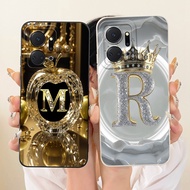 For Honor X7a RKY-LX2 / Honor X7 CMA-LX2 Crystal Crown Initial Letter Couple Phone Casing Protective