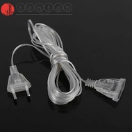 KENTON Power Extension Cord For Home For Holiday LED String Light Cable Plug Christmas Lights Fairy Lights Transparent Extension Cable