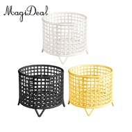 MagiDeal Round Metal Wire Basket Kitchen Organizer 5.91x5.31" Storage Unit for Pantry And Cosmetic I
