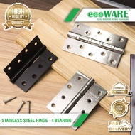 ecoWARE Stainless Steel Hinge - 4 Bearing Door Hinge Thickness Bearing Door Hinge Black Door Hinge N