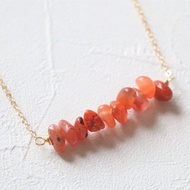 天然紅瑪瑙原石頸鍊項鍊 紅瑪瑙項鍊 輕珠寶 鍍金鍍銀