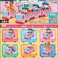 HJ4 6pcs Crayon Shin-chan Nohara Shinnosuke Cute Kindergarten School Bus Uniform Blind Box Action Fi