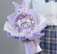 ⭐️現貨⭐️滿天星花束+Kuromi+袋+LED燈情人節禮物告白花束番梘花520花束滿天星 勿忘我母親節花束 母親節禮物情人節禮物520花束告白賞月聖誕節 聖誕花束庫洛米 可羅米酷洛米 Melody