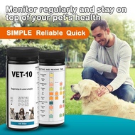 10-Parameter Cat & Dog Urine Test Strips 100ct, Cat & Dog UTI Test Kit, Urinalysis Reagent Strips: G