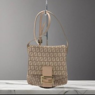 【特選貨品】中古二手Fendi粉紅色老花單肩包 斜背包 側背包 手袋