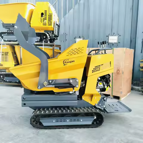 Mini Dump 500kg Crawler Dumper Manual Tracked Dumper Small Dumper Agricultural Self Loading Hydrauli