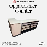 OPPA CASHIER COUNTER 6FT W/6PCS INTERNAL MBOARD SHELF/ CASHIER COUNTER/ MINIMART,SUPERMARKET COUNTER