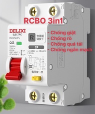 Aptomat chống giật RCBO DELIXI chất lượng cao [HÀNG CHUẨN CHÍNH HÃNG CÓ VIDEO]