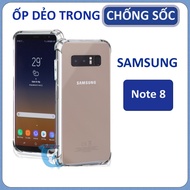 Samsung Note 8, Note 9, High-End Transparent Thick Case With 4 Corners Shockproof, camera Protection Bezel