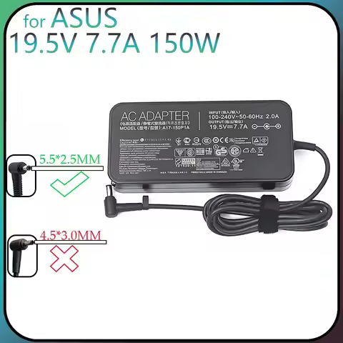 ADP-120ZB BB ADP-150NBD Charger 19.5V 7.7A 150W 5.5x2.5MM AC Power Adapter for ASUS A17-150P1A G73SW