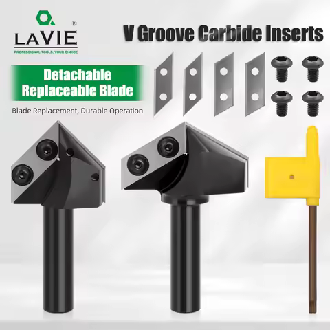 LAVIE Router Bits Woodworking 1/2 ShanK 90 120 Degree V-Type Milling Cutter Cleaning Bottom Woodwork