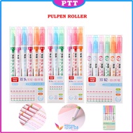 Spidol Garis Aesthetic Warna Warni Spidol Garis Motif Lucu 1 Set 6 Pcs  pulpen roller pen Higlighter
