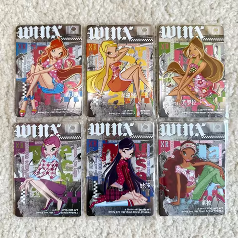 Genuine Winx Club Card Magic Bag Fairy Bag Fairy Wonderland Cards Bloom Stella Flora Anime Collectio