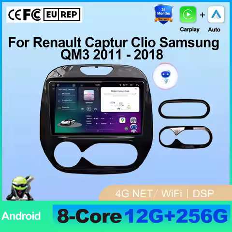 Car Auto Wireless Carplay Stereo Android OS For Renault Captur Clio Samsung QM3 2011 - 2018 DSP GPS 