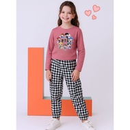 Zola Bts Square Set Cute Girls' Set 8 9 10 Years Old Girls' Character T-Shirt + Fashionable Pants Rx