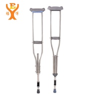 A/💎Underarm Crutches Stainless Steel Crutches Shock Absorption Underarm Crutches Aluminum Alloy Axillary Crutches Double