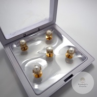 Raidah's Pearls - Gold with pearl Butang Baju Melayu  - Original Pearls From Borneo, Sabah
