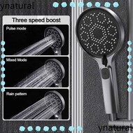 YNATURAL Shower Head, Adjustable 3 Modes Water-saving Sprinkler, Useful Handheld High Pressure Multi-function Shower Sprayer Bathroom Accessories