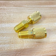 【R410A To R22】STRAIGHT Converter Aircond Adapter Gas Manifold Charging Hose Meter Cooper Connector S