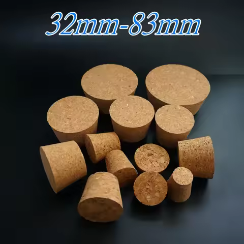 10Pcs/2pcs Lot Top DIA 32mm To 88mm Wood Cork Lab Test Tube Plug Essential Oil Pudding Small Glass B