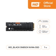 WD Black SN850X SSD 1TB PCIe4x4 พร้อม Heatsink NVMe M.2 2280 Read:7300 MB/s Write:6300 MB/s (WDS100T