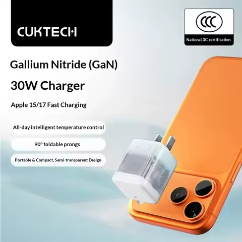 Cuktech 30w Gan Usb C Fast Charger Portable Wall Adapter For Phone 17 Pro Max Phone 16 Smartphone Tr