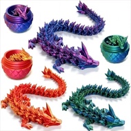 Fantasy Gem Dragon Egg Statue 3D Printed Dragon Model Desktop Decoration Toy Gift