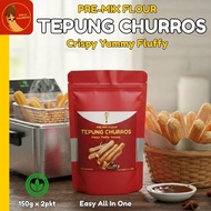 HOLA CHURROS PRE-MIX Flour Recipe Tepung Churros (TANPA TELUR) Easy All In One 150g x 2 Packs , Crip