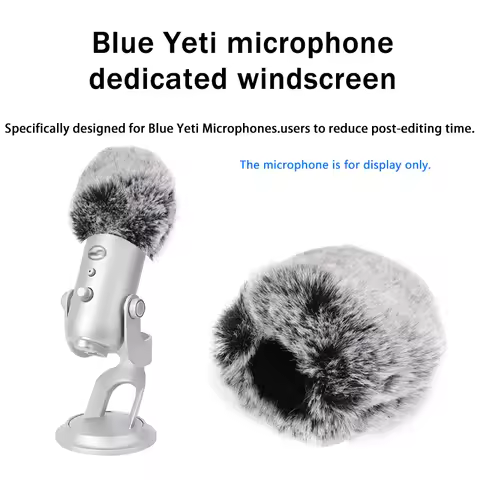Microphone Muff Wind Cover Furry Windscreen Pop Filter for Blue Yeti Microphone Noise Reduction for 