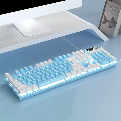 YINDIAO K500 Wired Keyboard Gaming Laptop Desktops PC Computer Office Accessories Low Profile Gamer 