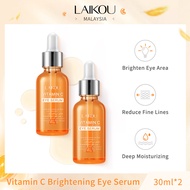 [Buy 1 get 1 free] LAIKOU Vitamin C Brightening Eye Serum 30ml Anti-aging Anti-wrinkle Reduce Eye Bags Black Circles