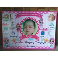 Baby biodata frame size 70x50cm