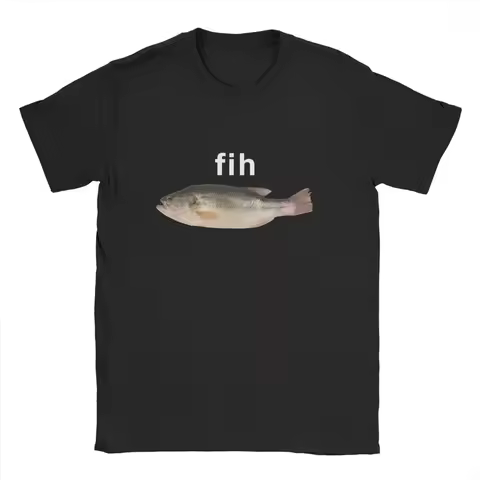 Men Clothing Unisex Funny Fih Fish Meme T Shirt Summer T Shirts for Men Harajuku Casual Tee Shirt Sh