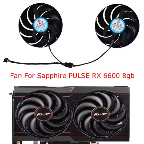 2Pcs/Set,T129215SU,FD9015U12S,GPU Graphics Fan,For Sapphire RX 6600 6600XT 6700 XT PULSE,Video Card 