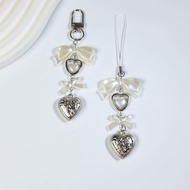 GANTUNGAN HP Bee Studios | Dear Jane Keychain Phone Charm 田 Keychain Coquette Aesthetic Simple Bow L