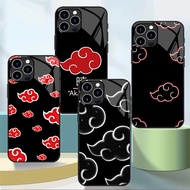 Naruto Akatsuki Uchiha Glass Phone Case For Iphone 11 12 Mini 13 14 Plus 15 16 Pro Max Cover