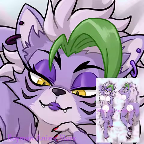 Dakimakura Roxanne Wolf Anime Double Sided Print Life size Body Pillow Cover Pillowcase