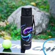 1000ml/34OZ Outdoor Sports Constellation Water Bottle with Lid Leak-Proof and Durable Suitable for R
