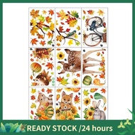 Fall Window Cling Sticker Thanksgiving Fall Window Stickers for Party Supplies Window Glass Decorati