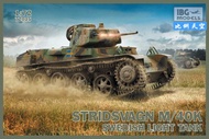 1/72 Scale Model Kit IBG 72035 Stridvagn M/40 K Swedish Light Tank