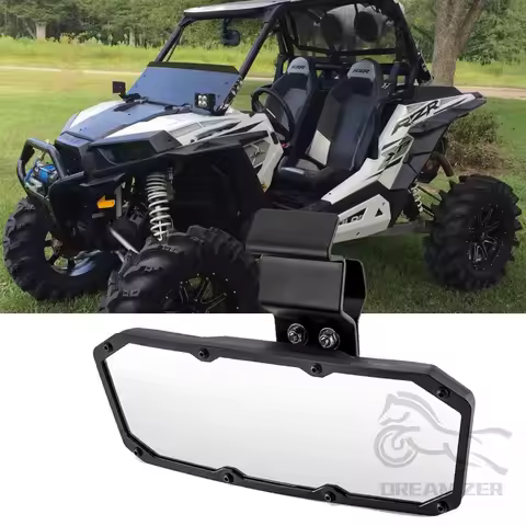 UTV Black Rearview Mirror Large UTV SXS Center Rear View Mirror For Polaris RZR/Can Am X3/Pioneer/Ta