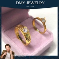 DMY Jewelry ทองแท้หลุดจำนำ/แหวน คู่ กับ แฟน/เครื่องประดับเพชร/แหวนคู่/แหวนทองแท้/แหวนแฟชั่น/แหวนผู้หญิง/แหวนทองไม่ลอก24k/แหวน เท่ๆ ผู้ชาย