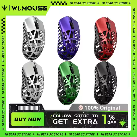 WLmouse Beast X Max Wireless Mouse PAW3950HS Sensor Magnesium Alloy 8K FPS Gaming Mouse Lightweight 