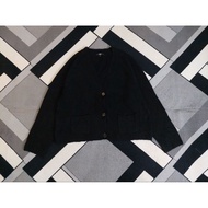 Unicolo Souffle Yarn Cardigan with Pocket Black size XL (Like New)