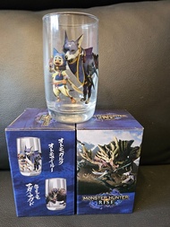 (全新) Monster Hunter Rise 魔物獵人 艾露貓&amp;加爾克 主題玻璃杯
