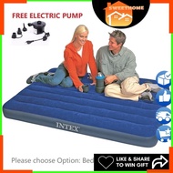 INTEX Inflatable Flocked Air Bed Mattress Single 76cm Queen 137cm Twin 99cm Super Queen 152cm Super 