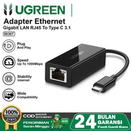 Ugreen USB C to LAN, Type C to RJ45 1000Mbps Gigabit Black-50307