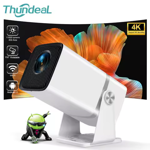 ThundeaL Mini Projector TD80W Full HD 1080P 4K Android WiFi Home Theater Meeting Video Movie TD80 Po