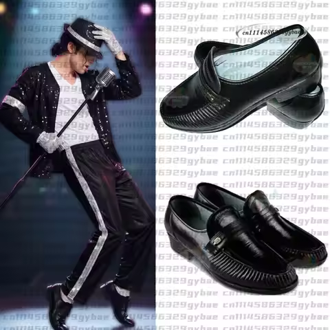 Anime Michael Jackson Cosplay Shoes Michael Jackson Performance Modern Dance Cosplay Shoes Custom Ma